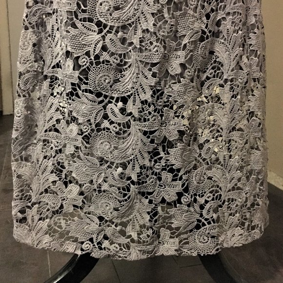 LULU'S Inherent Beauty Grey Lace Strapless Dress - Picture 6 of 15